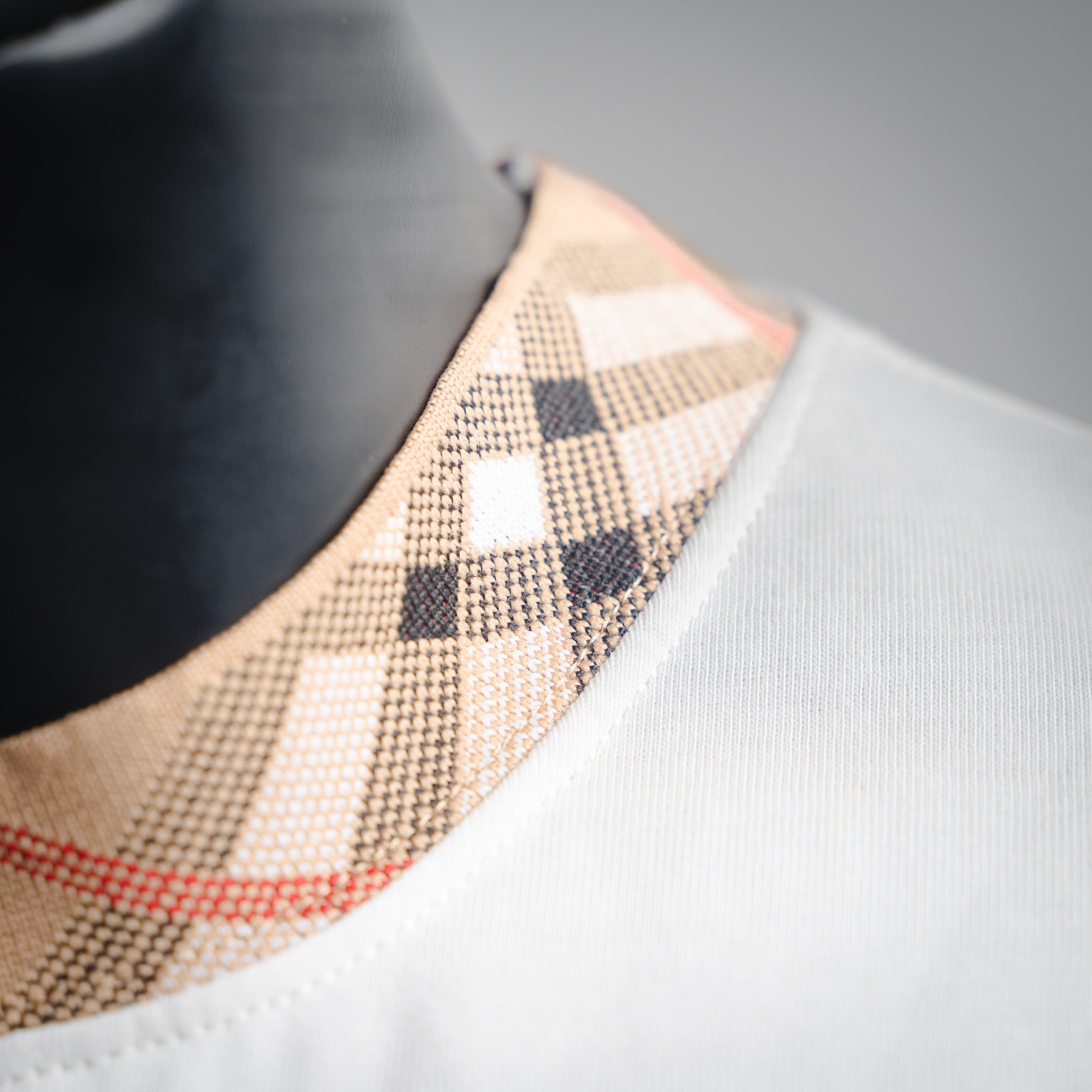 Burberry Check Trim Cotton T-shirt