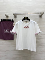 CHNE! vintage series hand-embroidered T-shirt