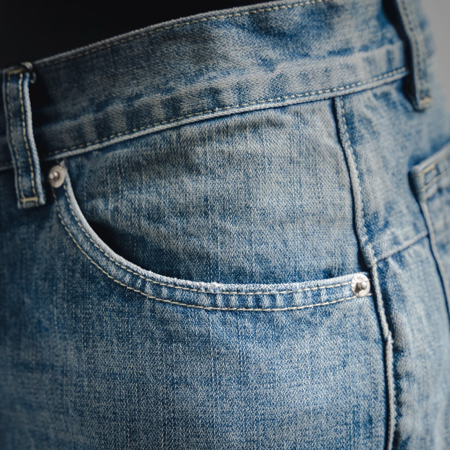 Balencia! Blue Distressed Low-Rise Wide-Leg Jeans
