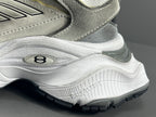 Balenciag! Cargo Round Toe Lace-Up Sneakers in White & gray