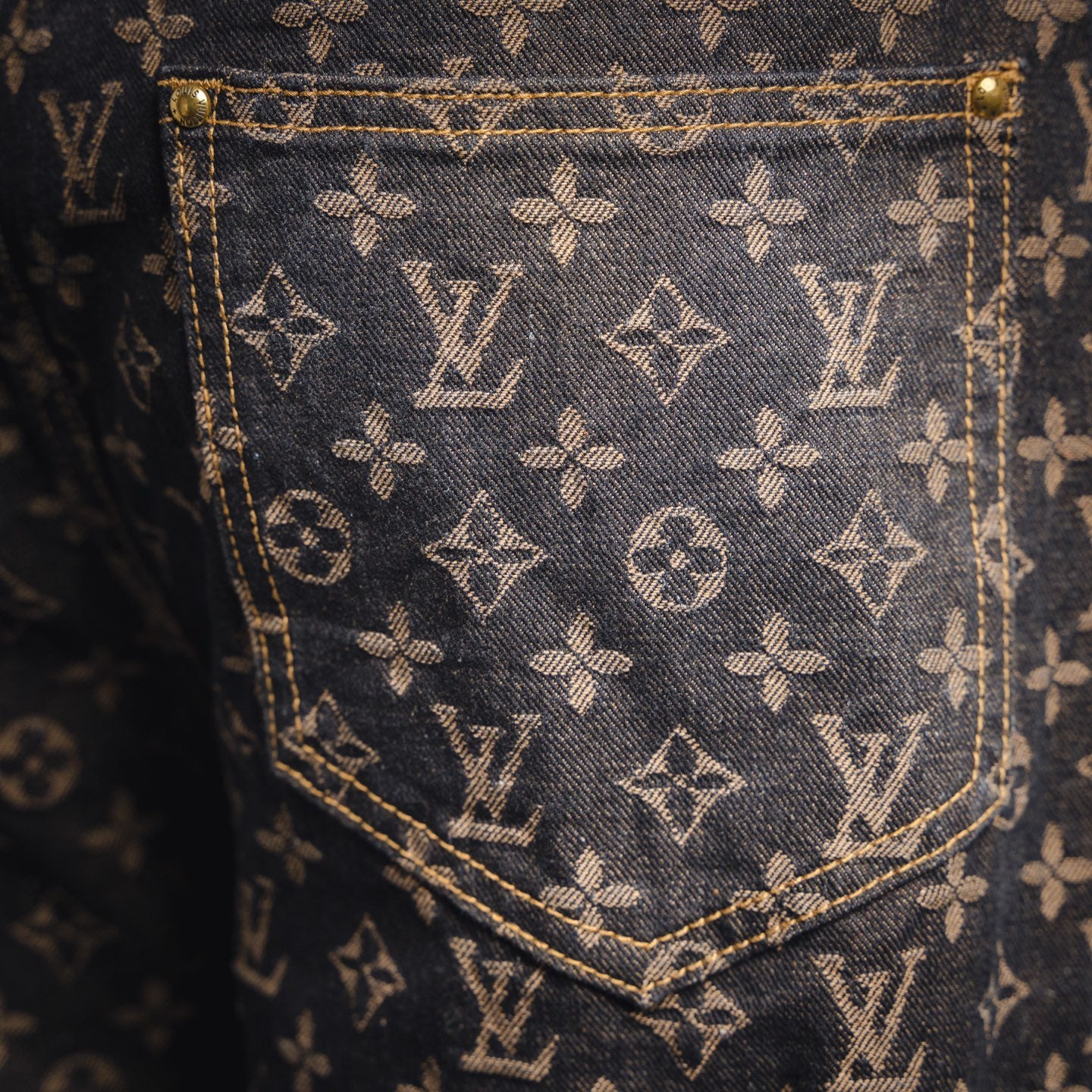 LV Monogram Straight Cut Jeans