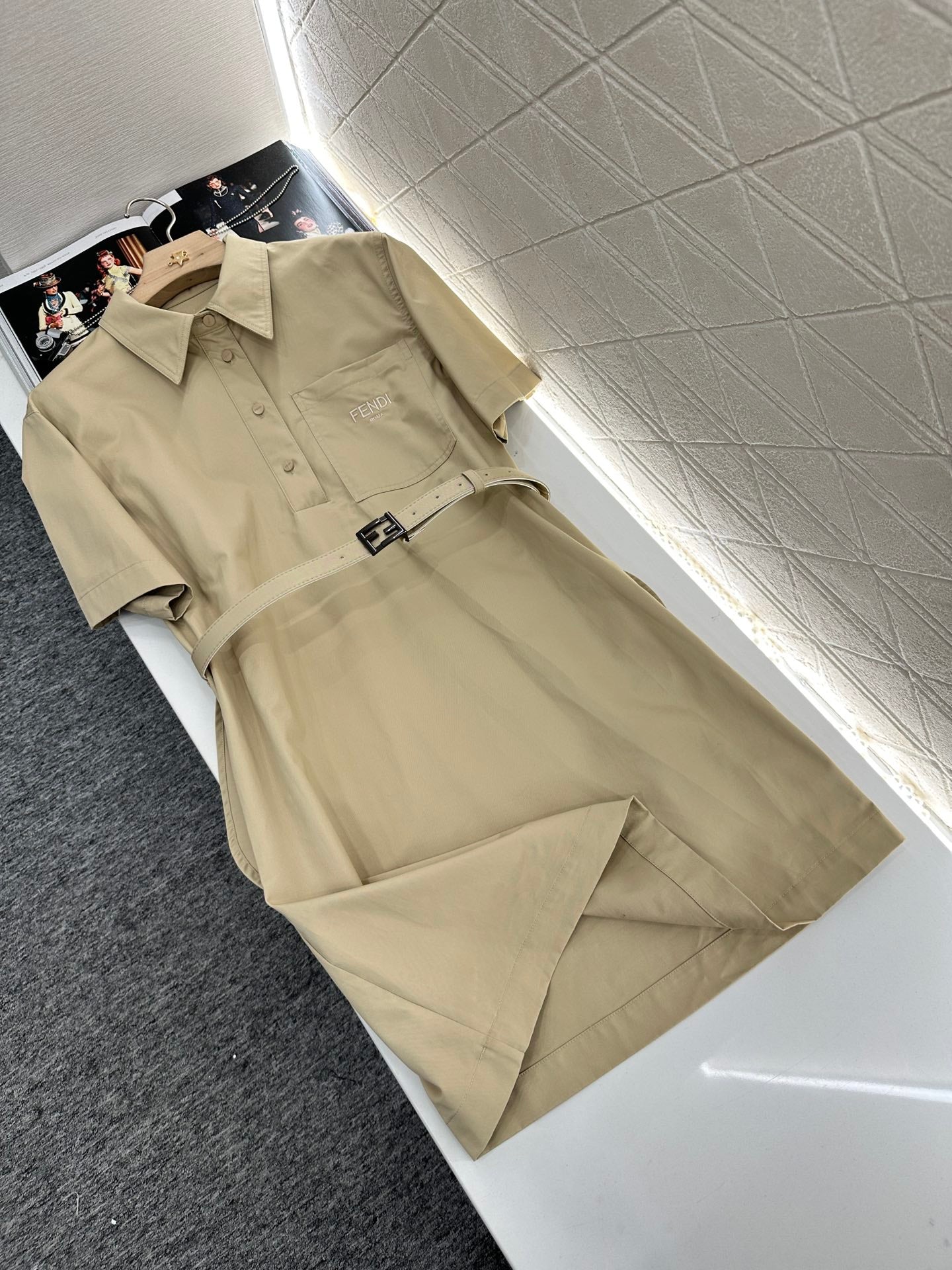Fendi Brown Denim Dress