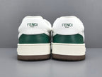 Fend! Match Sneakers FF Jacquard White Suede Fabric Low Tops