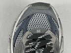 Balenciag! 10.5th generation 3XL Mesh Round Lace-Up Distressed Sole Low-Top Sneakers in Black & gray