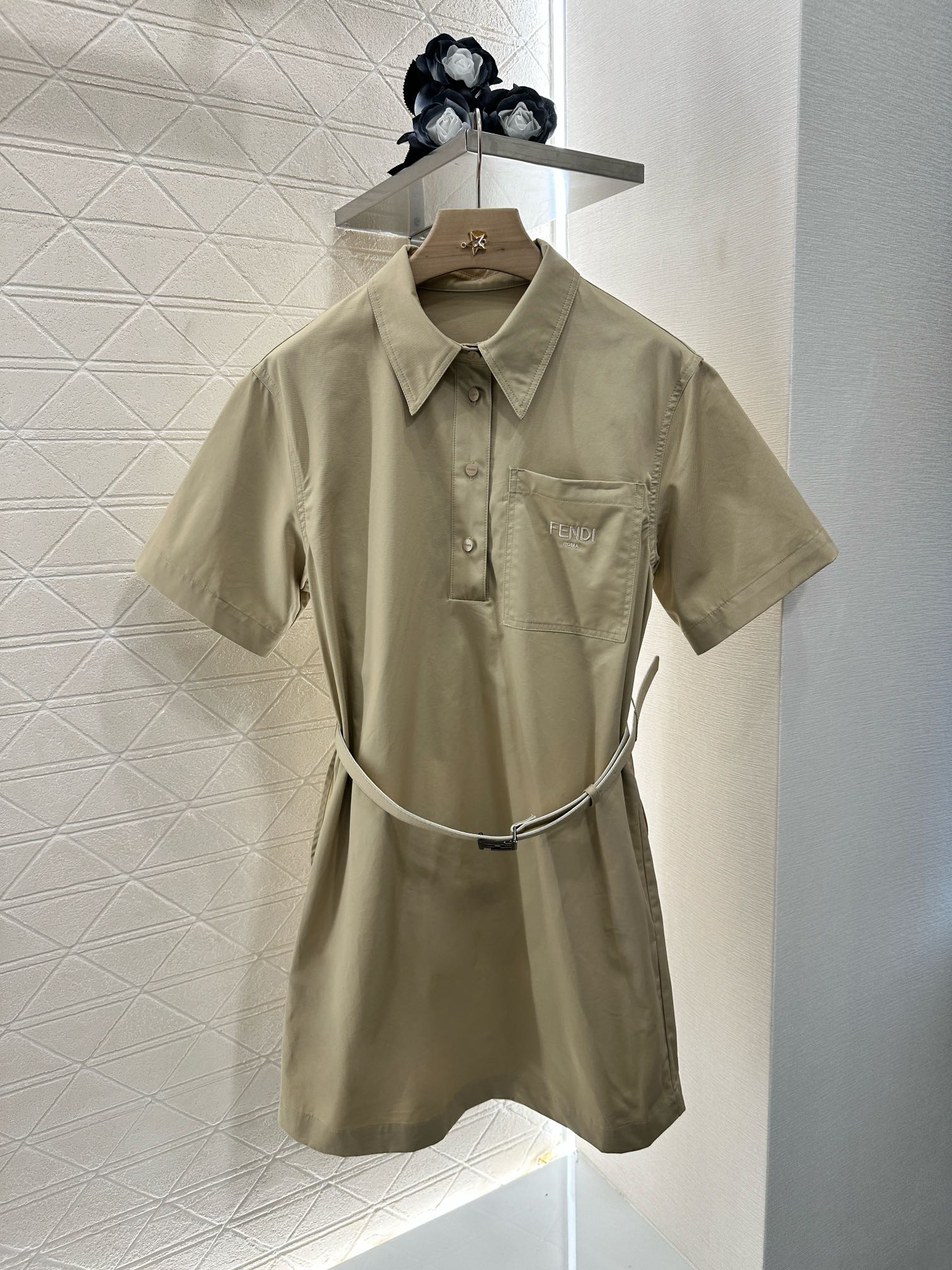 Fendi Brown Denim Dress