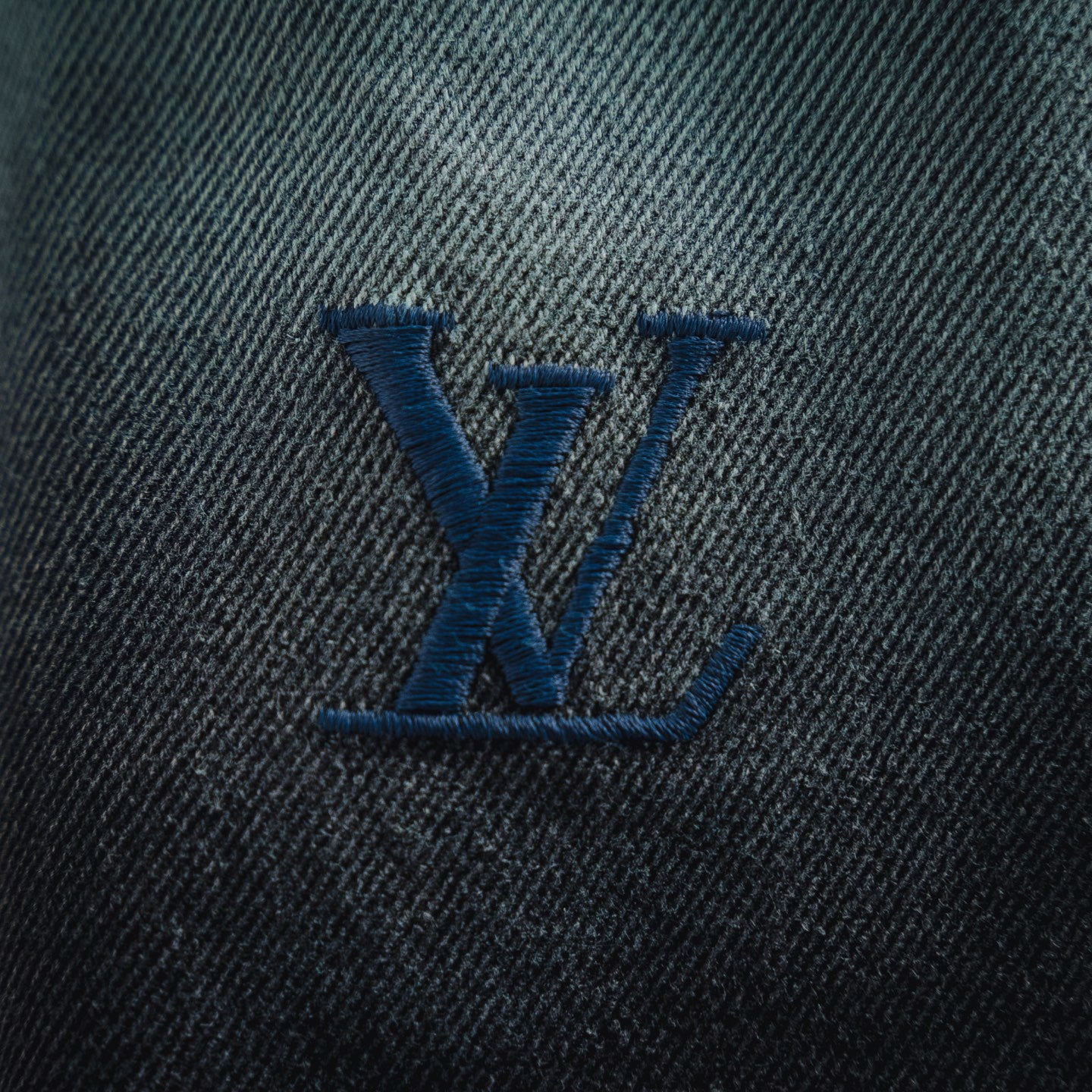 LV Embroidered Denim Pants 'Light Blue'
