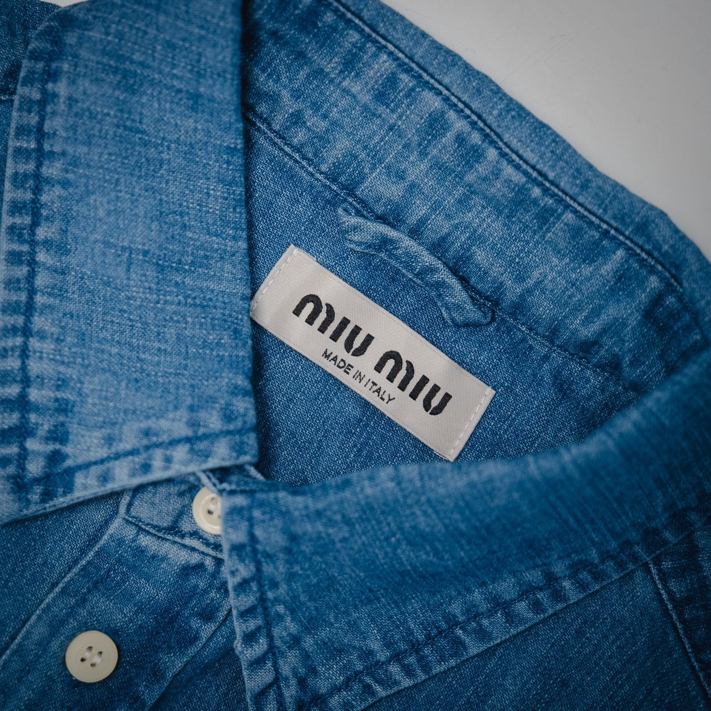 Miu Mi! Blue Denim Shirt