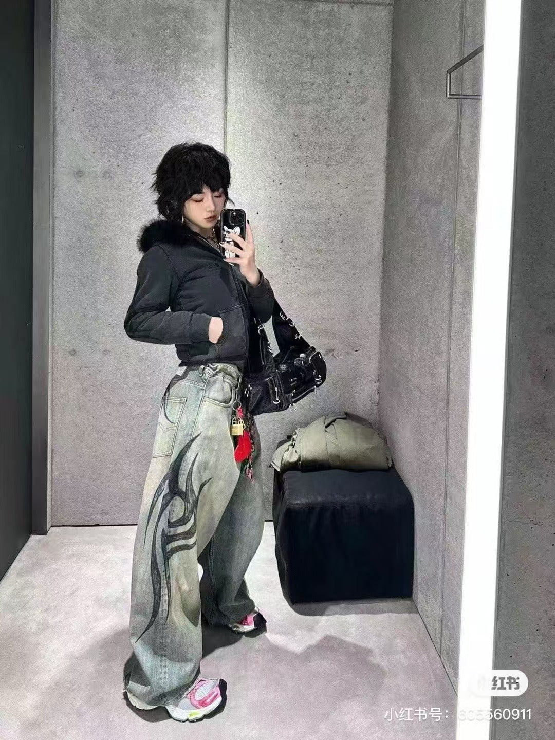 Balenciag! Pull-Down Jeans