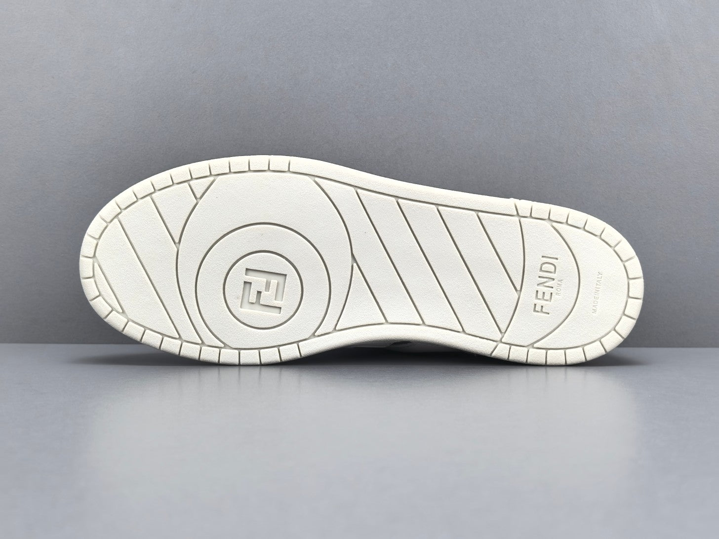 Fend! Match Sneakers FF Jacquard White & Black Suede Fabric Low Tops