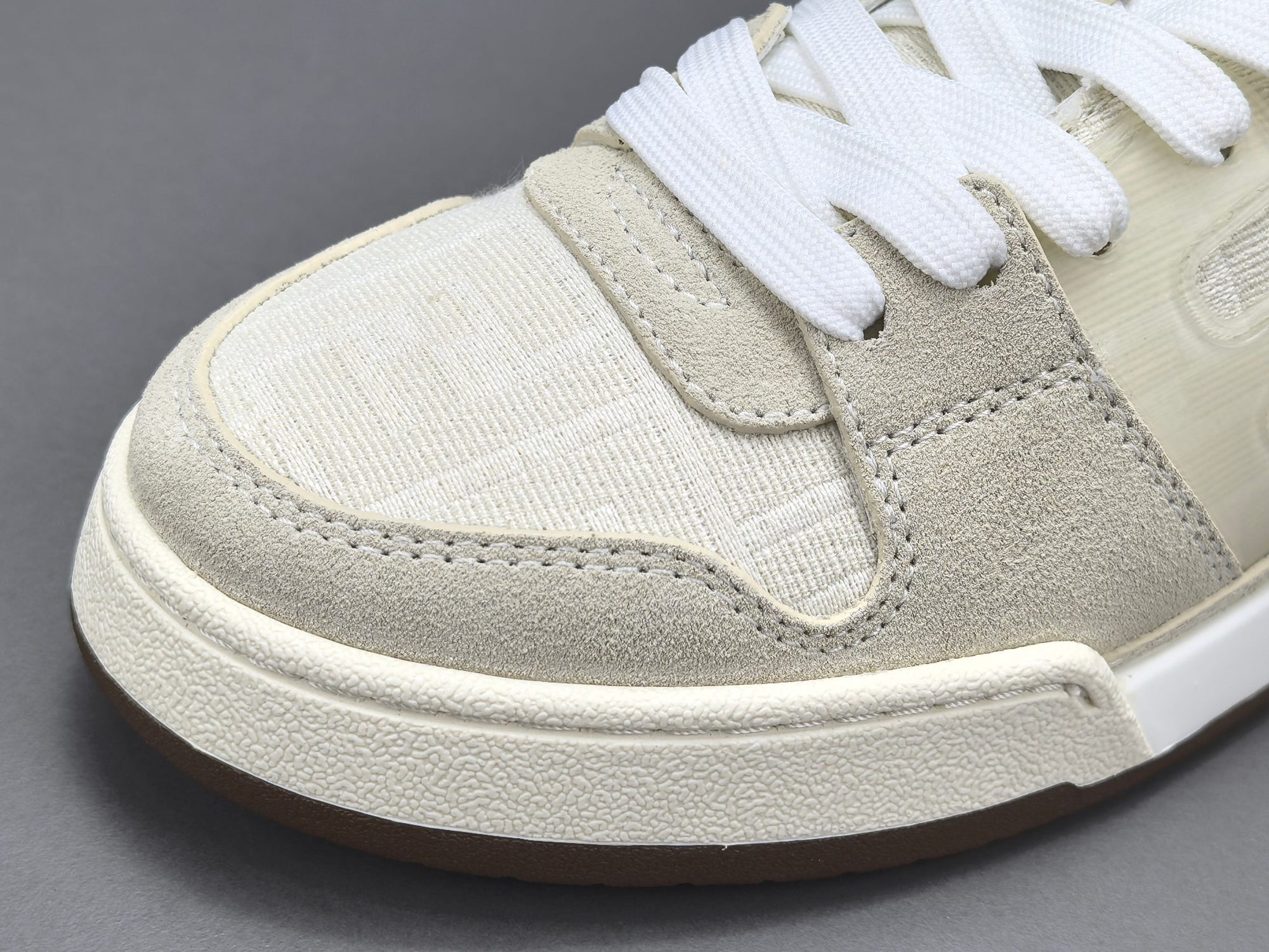 Fend! Match Sneakers FF Jacquard White Suede Fabric Low Tops