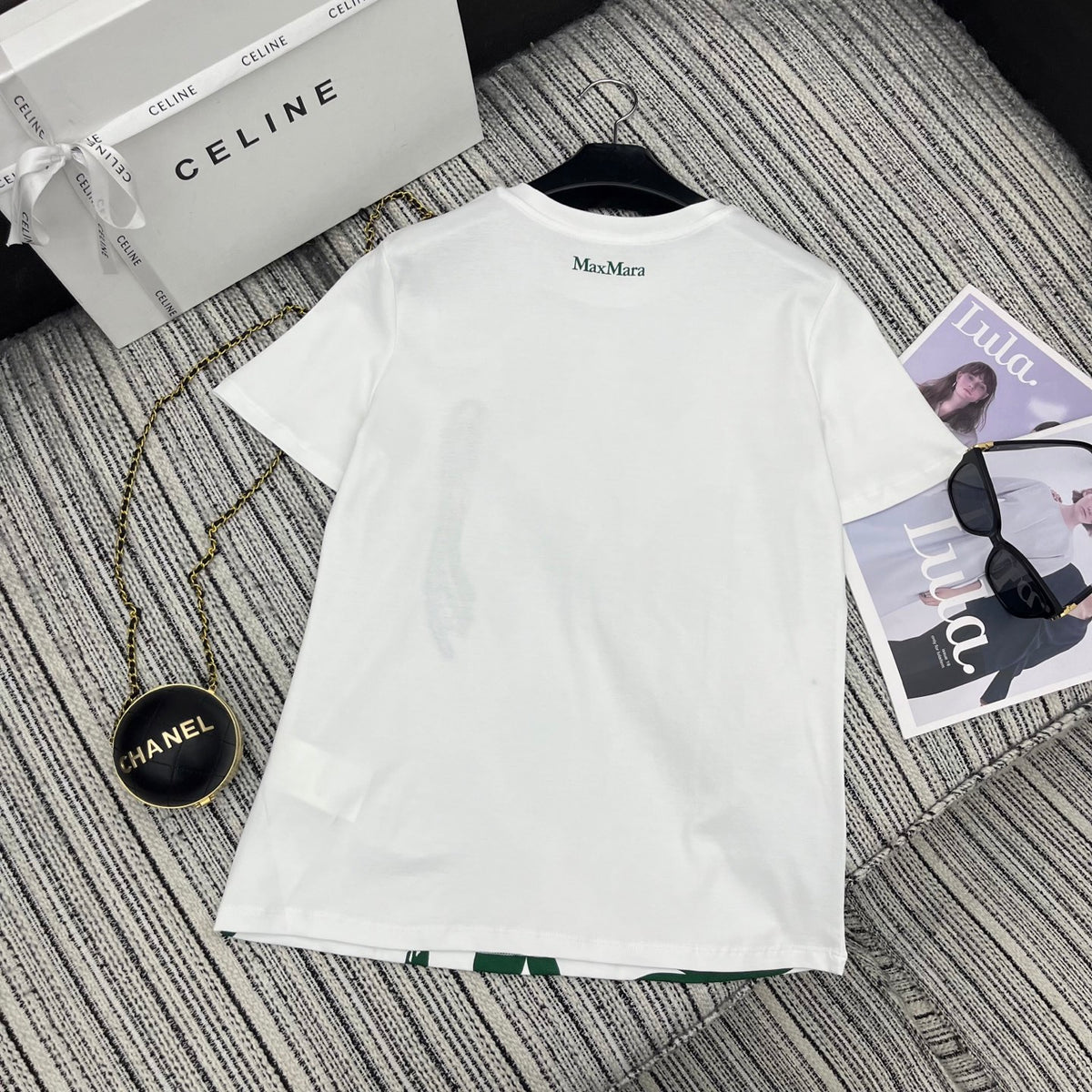 Max! embroidered logo round neck short sleeve T-shirt