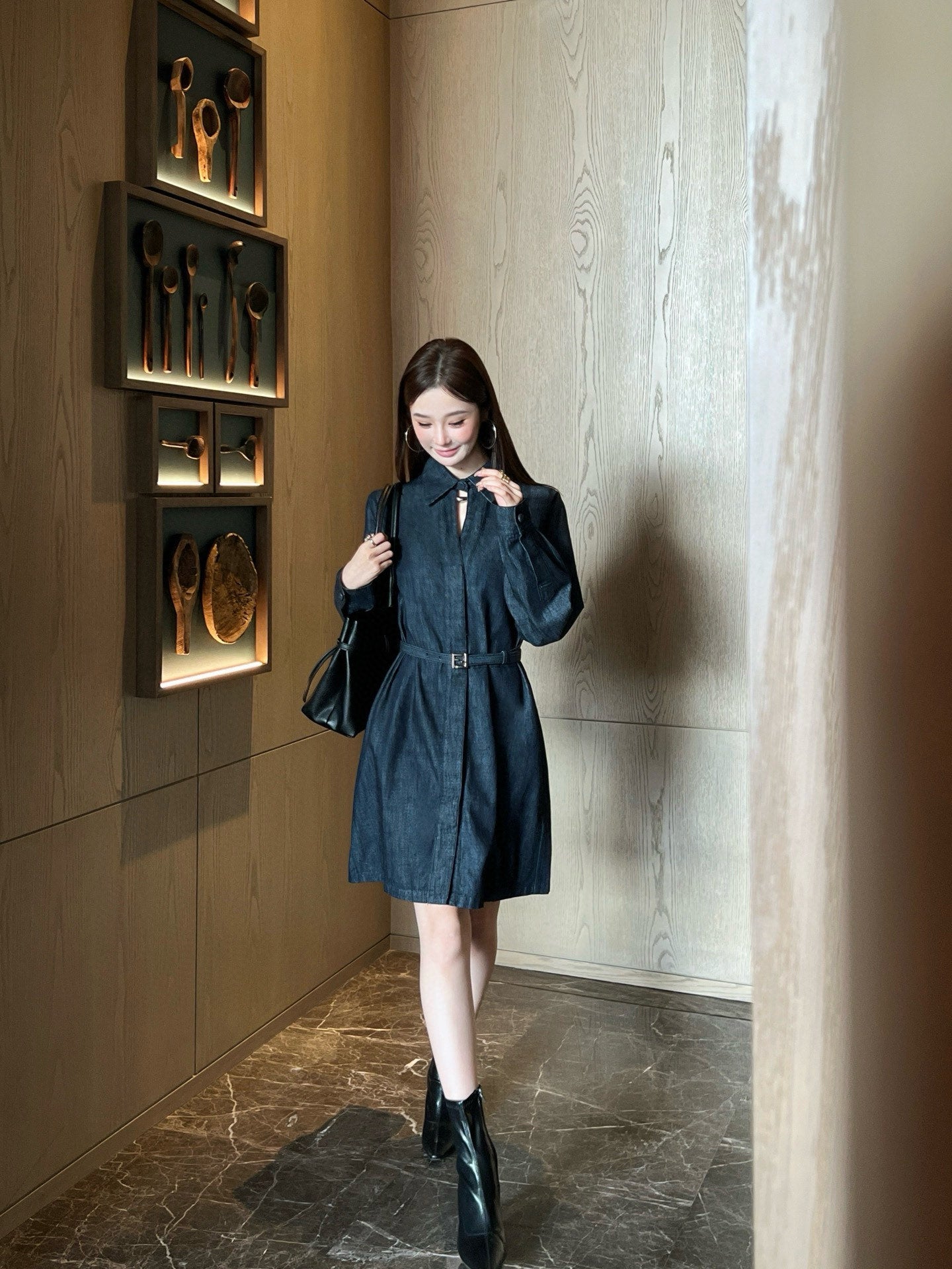 Fendi Short Shirt Collar Neck Dress