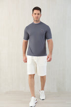 T-shirt ras du cou avec plaque logo Brunello Cucinell!