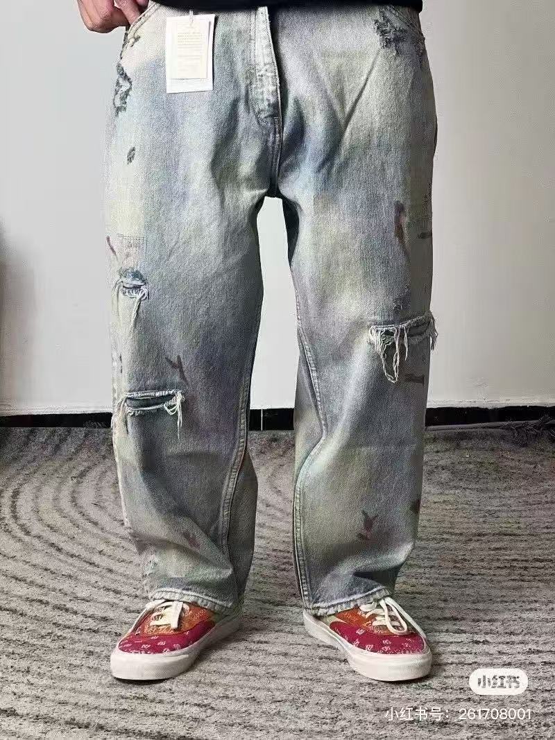 Acne Studi! remake selvedge tapered 5 pocket jeans