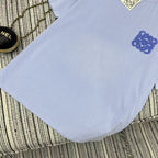 LOEW! embroidered logo round neck short sleeve T-shirt