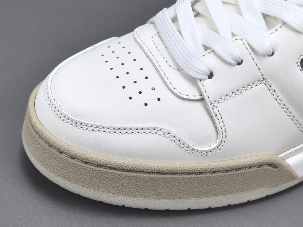 Fend! Match Sneakers FF Jacquard White & Black Suede Fabric Low Tops