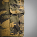 PROJEC! G/R Fake Layered Camouflage Washed Cargo Denim Jeans