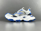 Balenciag! Cargo Round Toe Lace-Up Sneaker White & Blue