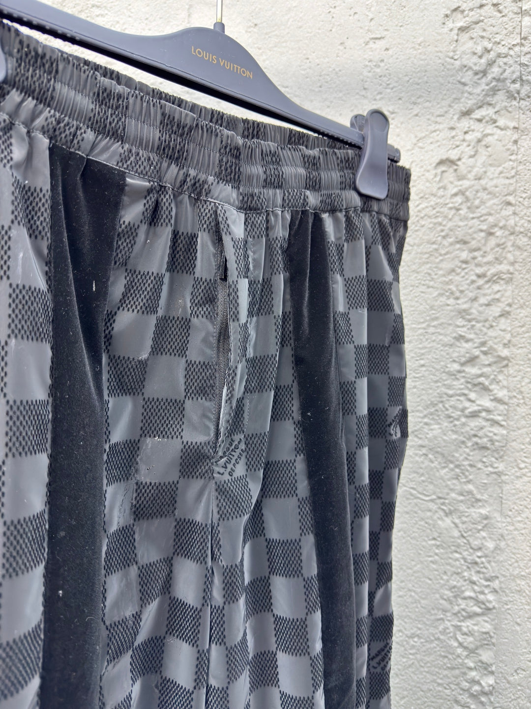 LV Flocked Damier Technical Casual Sweatpants