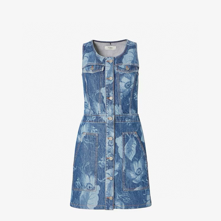 Fendi Blue Denim Dress