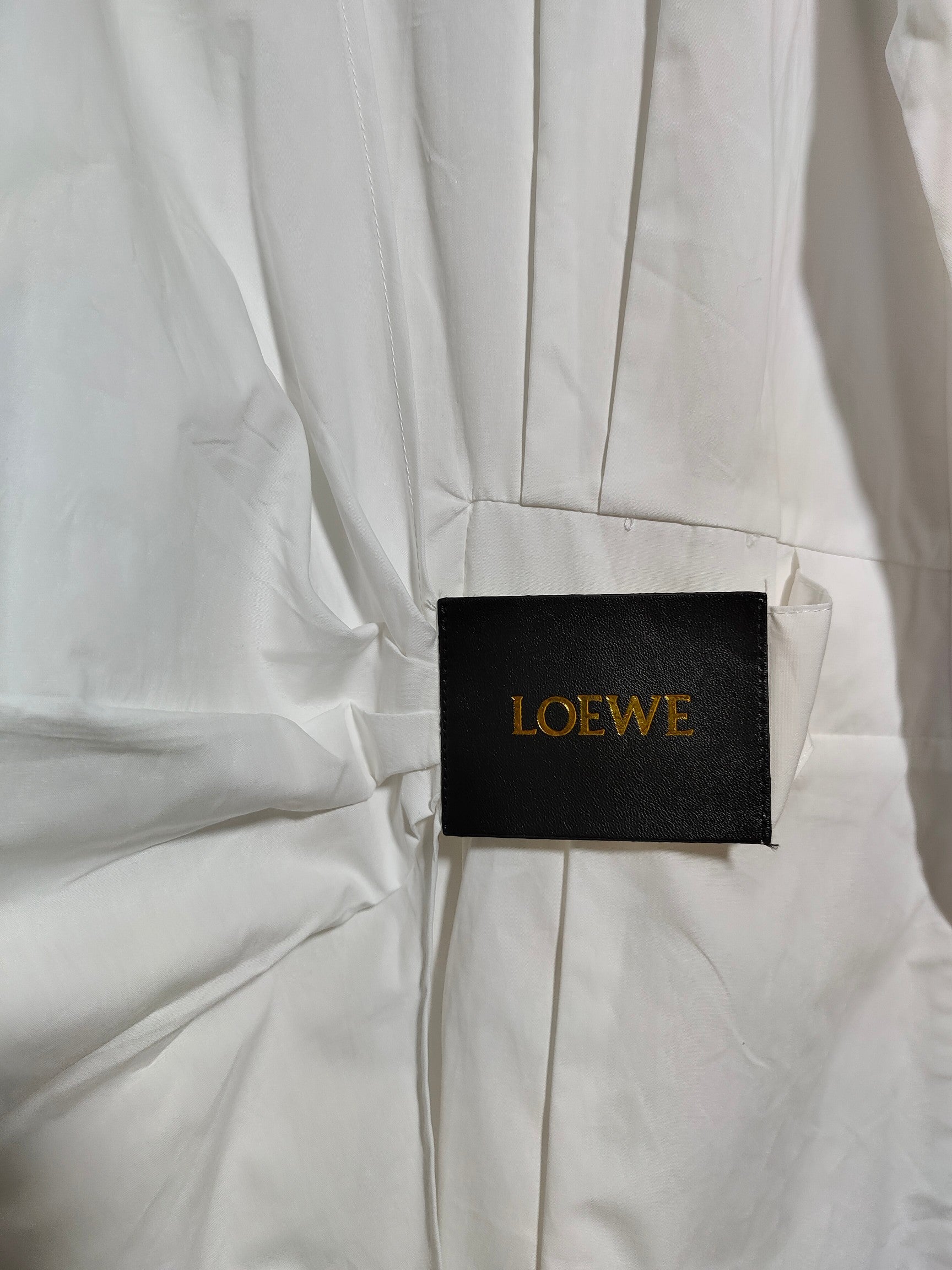 Loewe Draped Poplin Mini Shirtdress