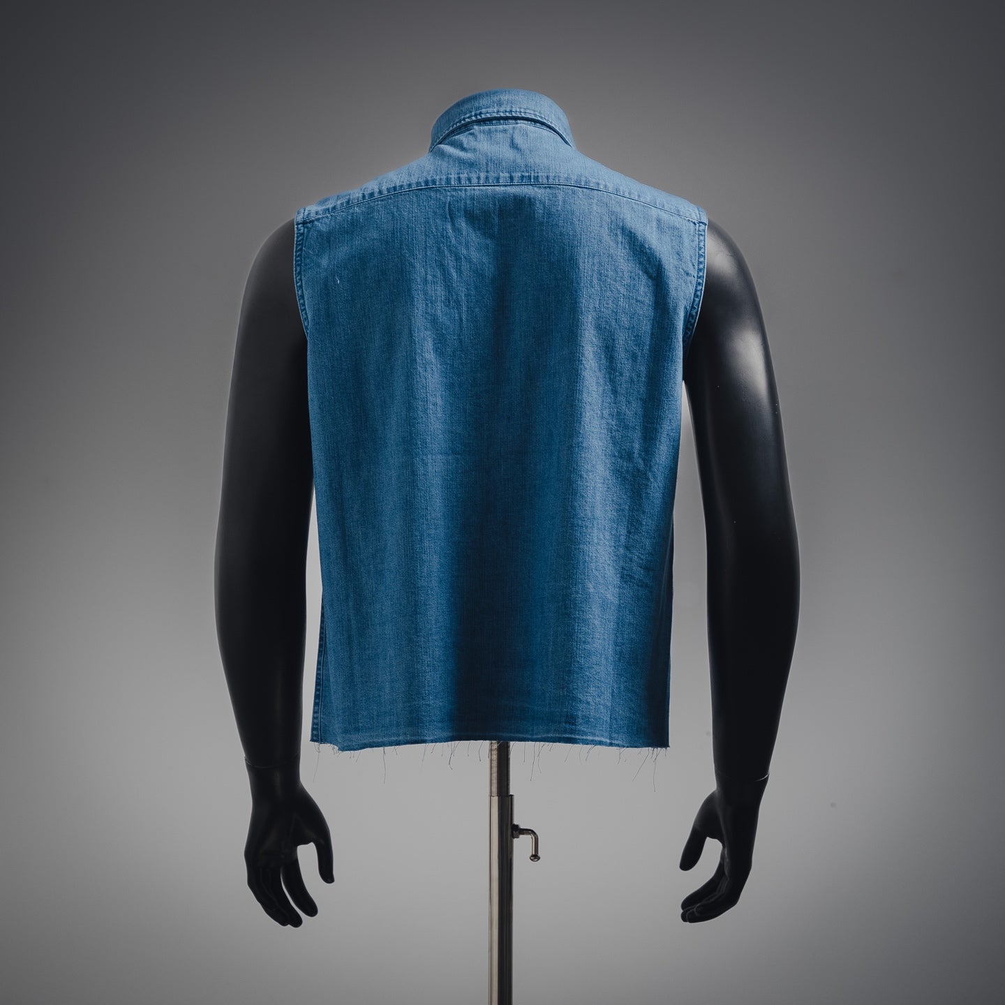 Miu Mi! Blue sleeveless Denim shirt