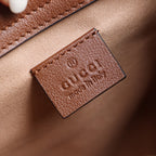 Gucc! Diana Small Tote Bag in Beige brown Leather
