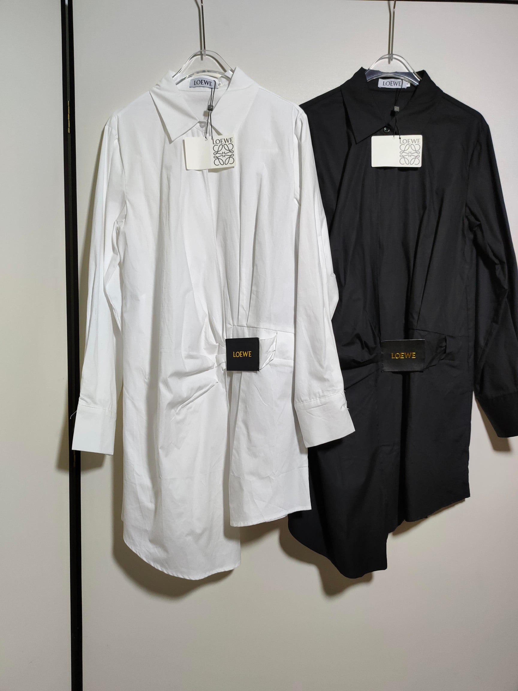 Loewe Draped Poplin Mini Shirtdress