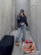 Balencia! Integrated-belt Jeans