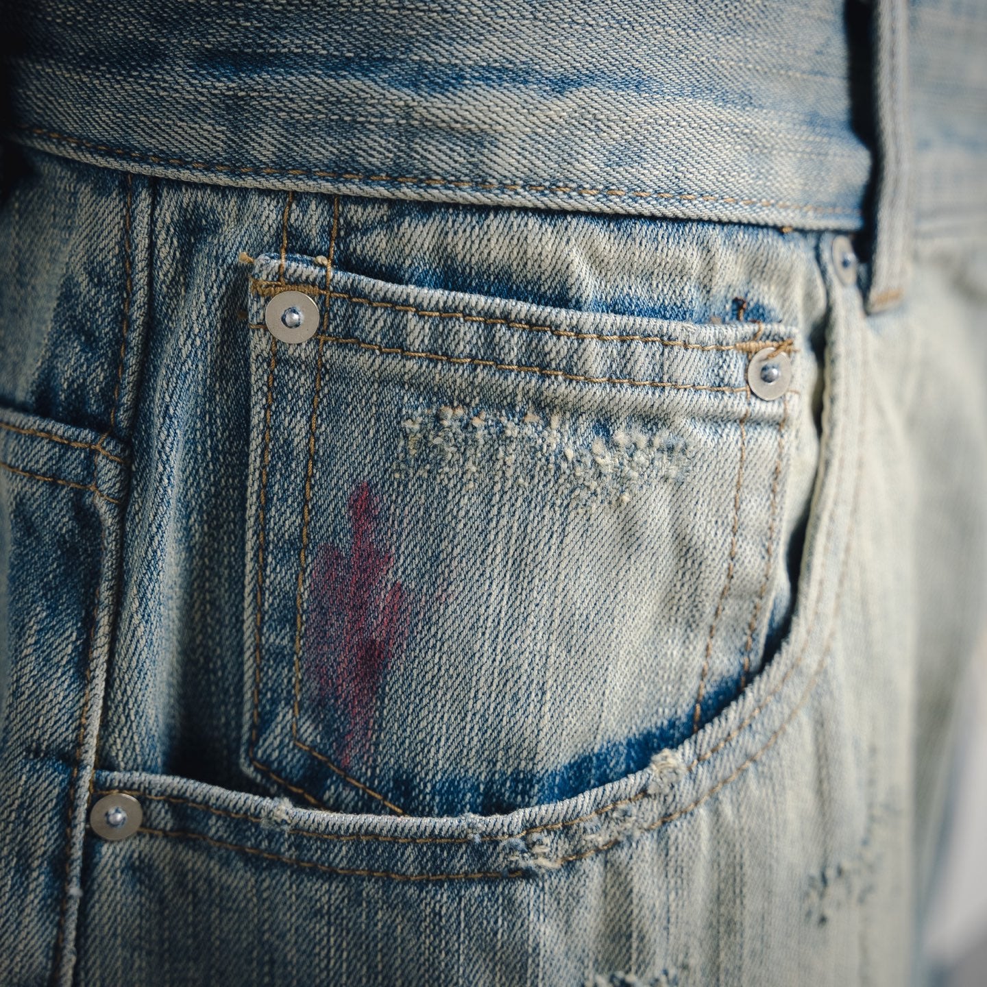 Acne Studi! remake selvedge tapered 5 pocket jeans