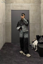 LV Embroidered Denim Pants 'Light Blue'