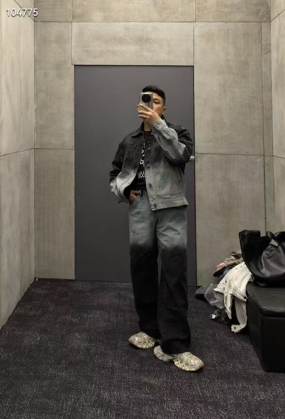 LV Embroidered Denim Pants 'Light Blue'