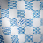 قميص بولو LV Damier Gradient المطبوع من الحرير والقطن بأكمام قصيرة