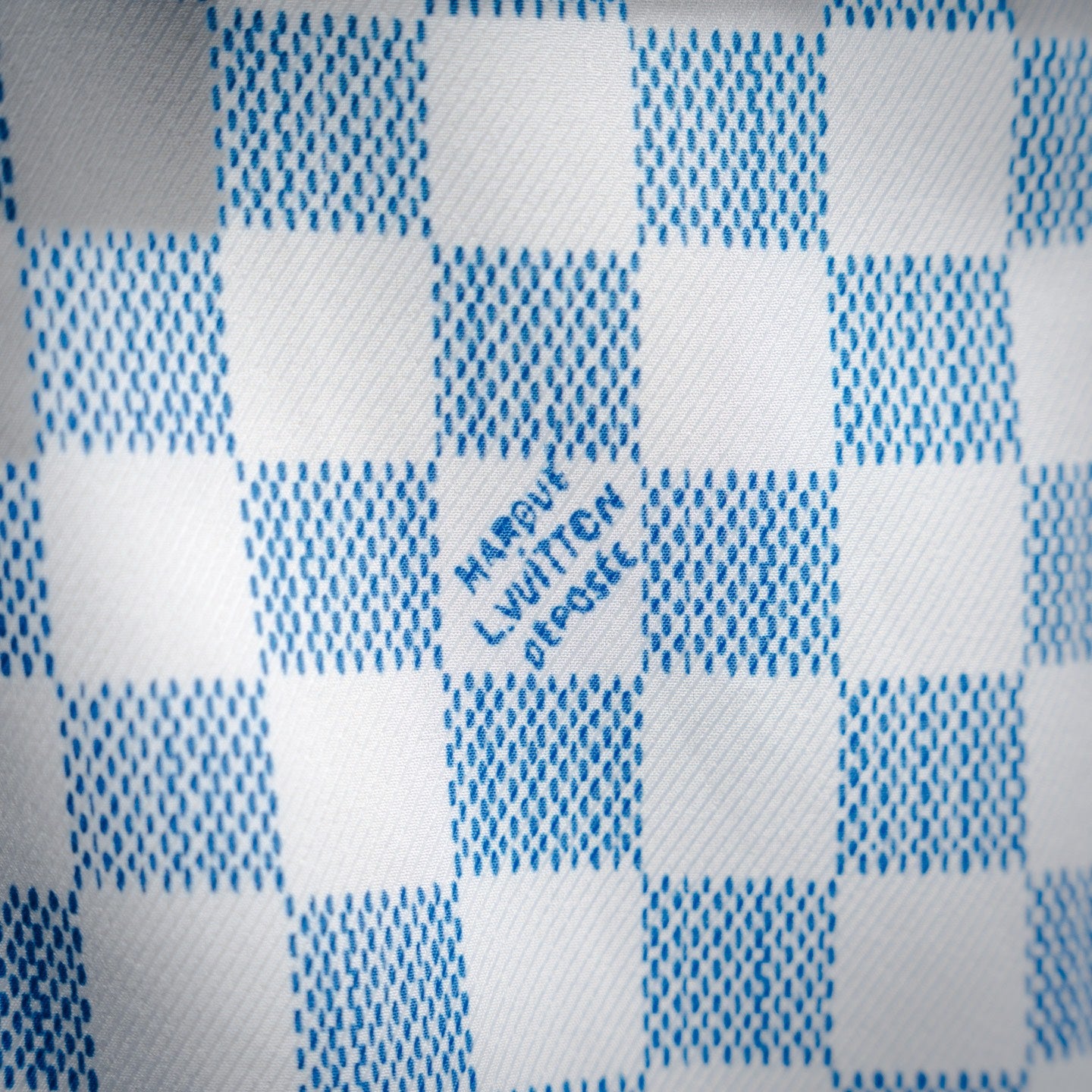 LV Damier Gradient Printed Silk & cotton Polo Short-Sleeved Shirt