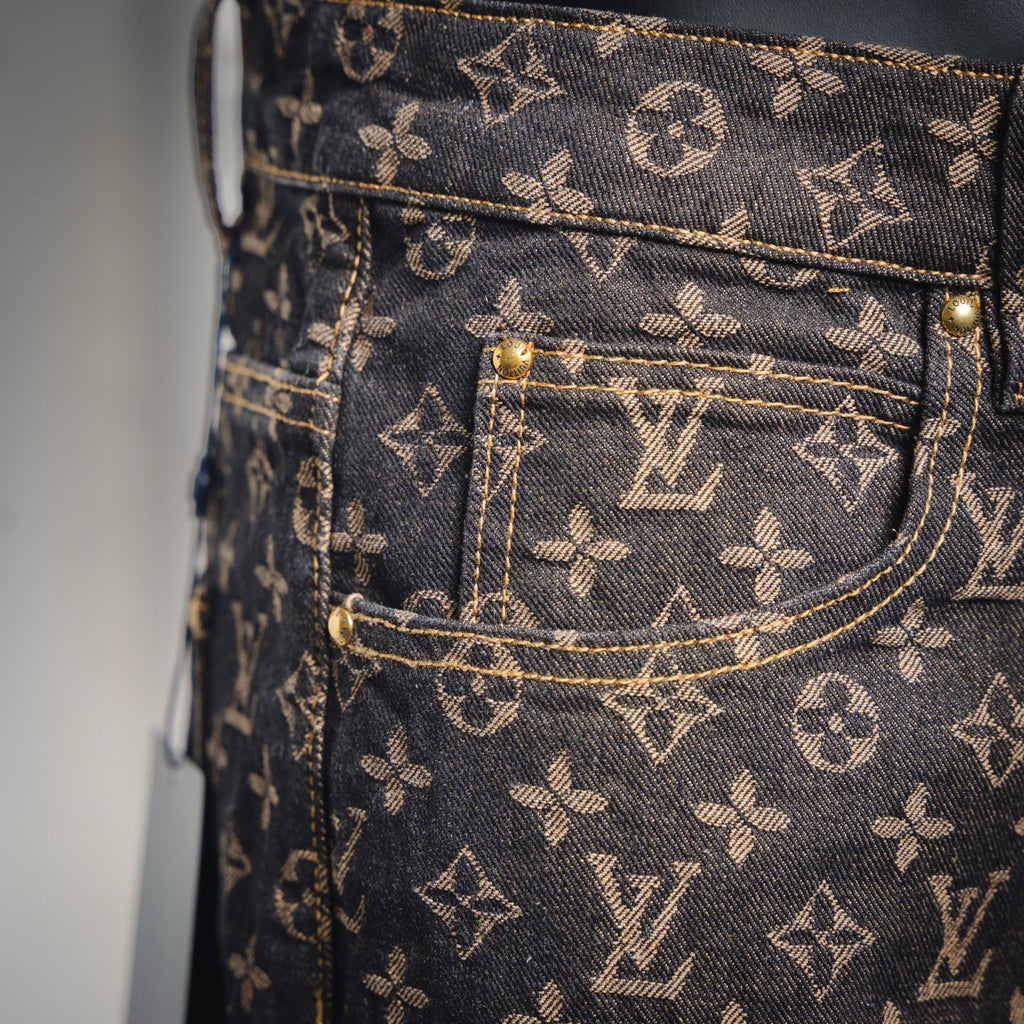 LV Monogram Straight Cut Jeans