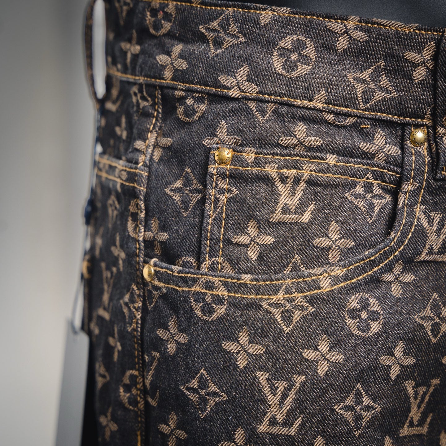 LV Monogram Straight Cut Jeans