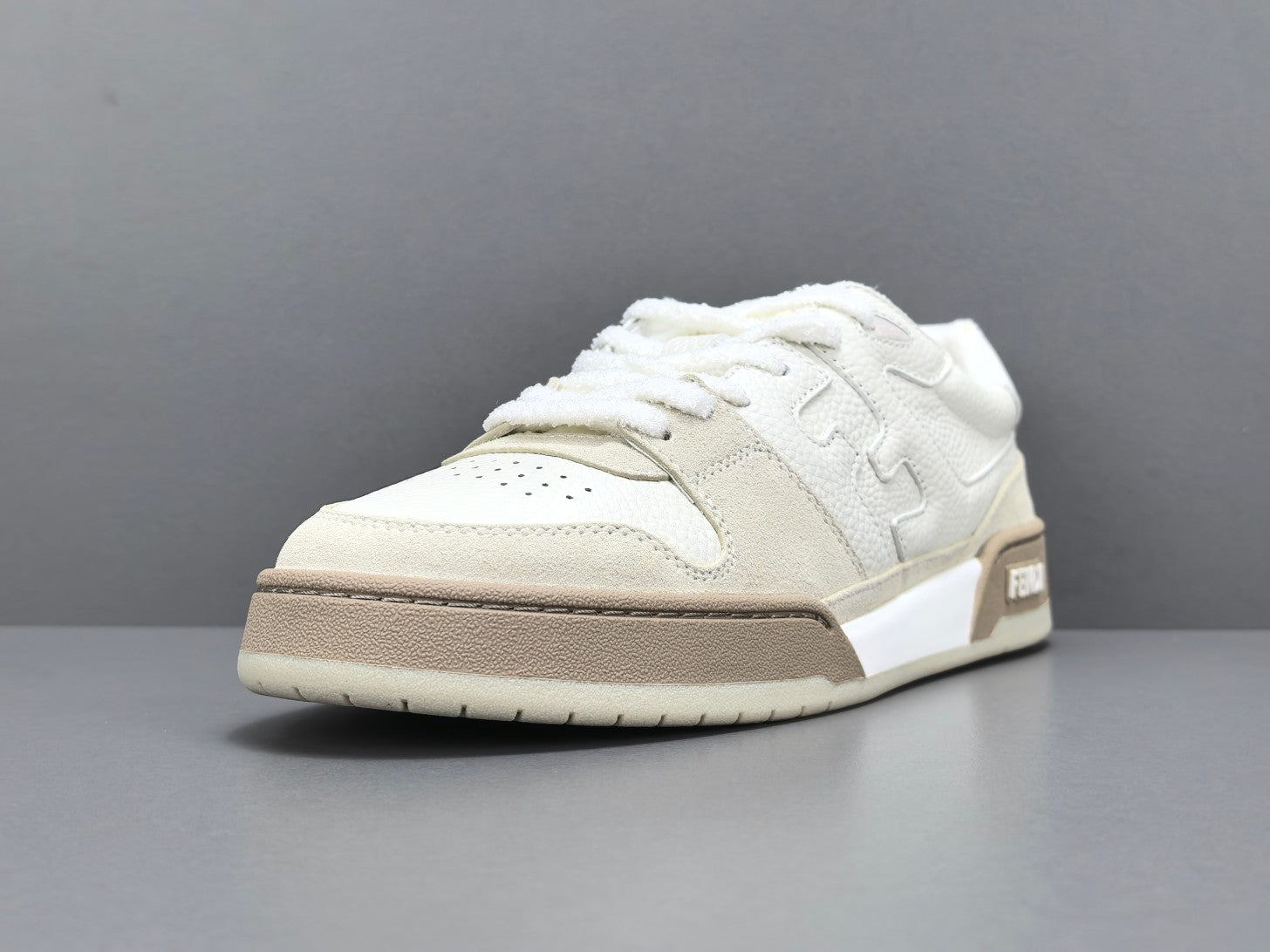 Fend! Match Sneakers White Suede Low Tops