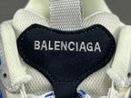 Balenciag! Cargo Round Toe Lace-Up Sneaker White & Blue