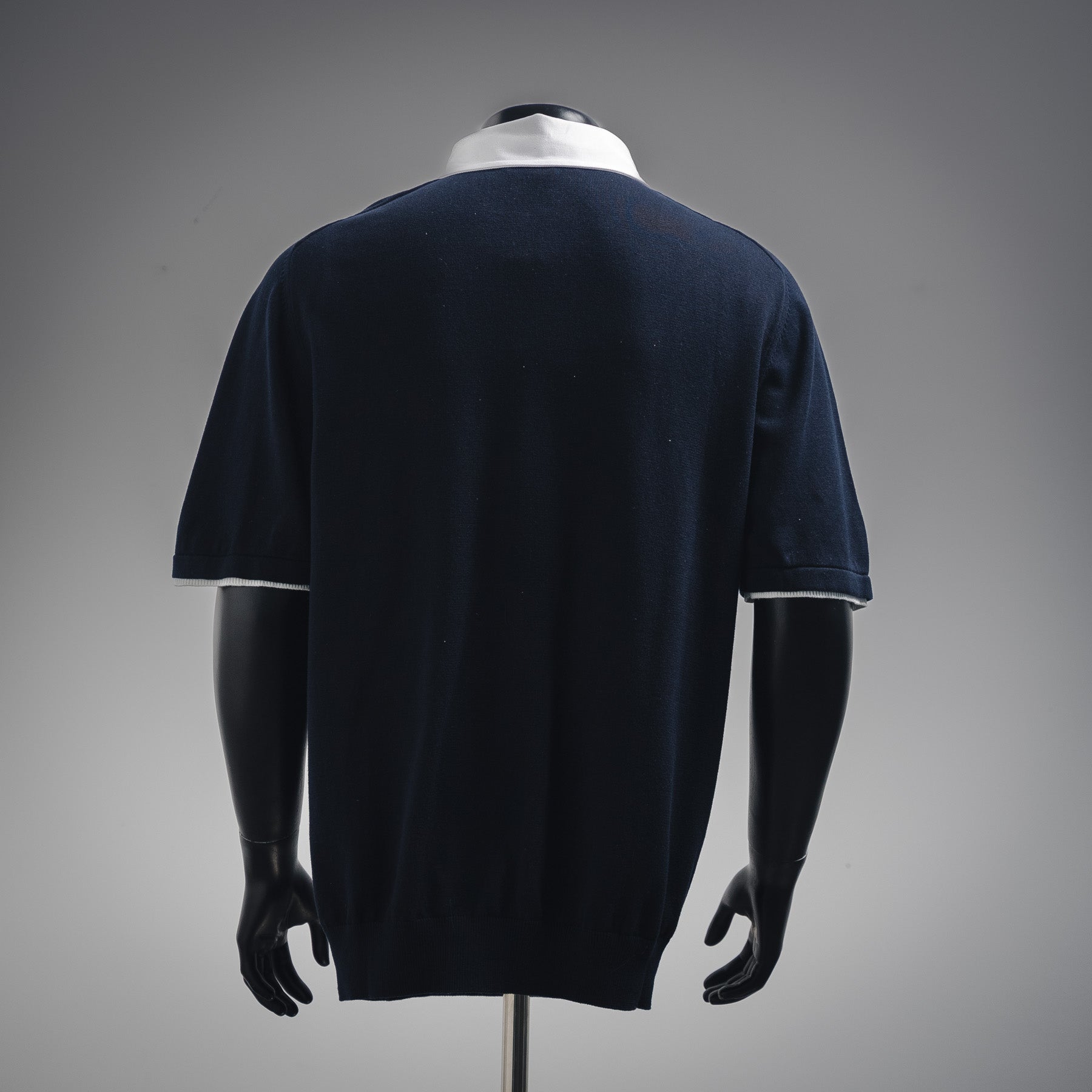 LV Embroidered Short-Sleeved Cotton Blend Polo Shirt