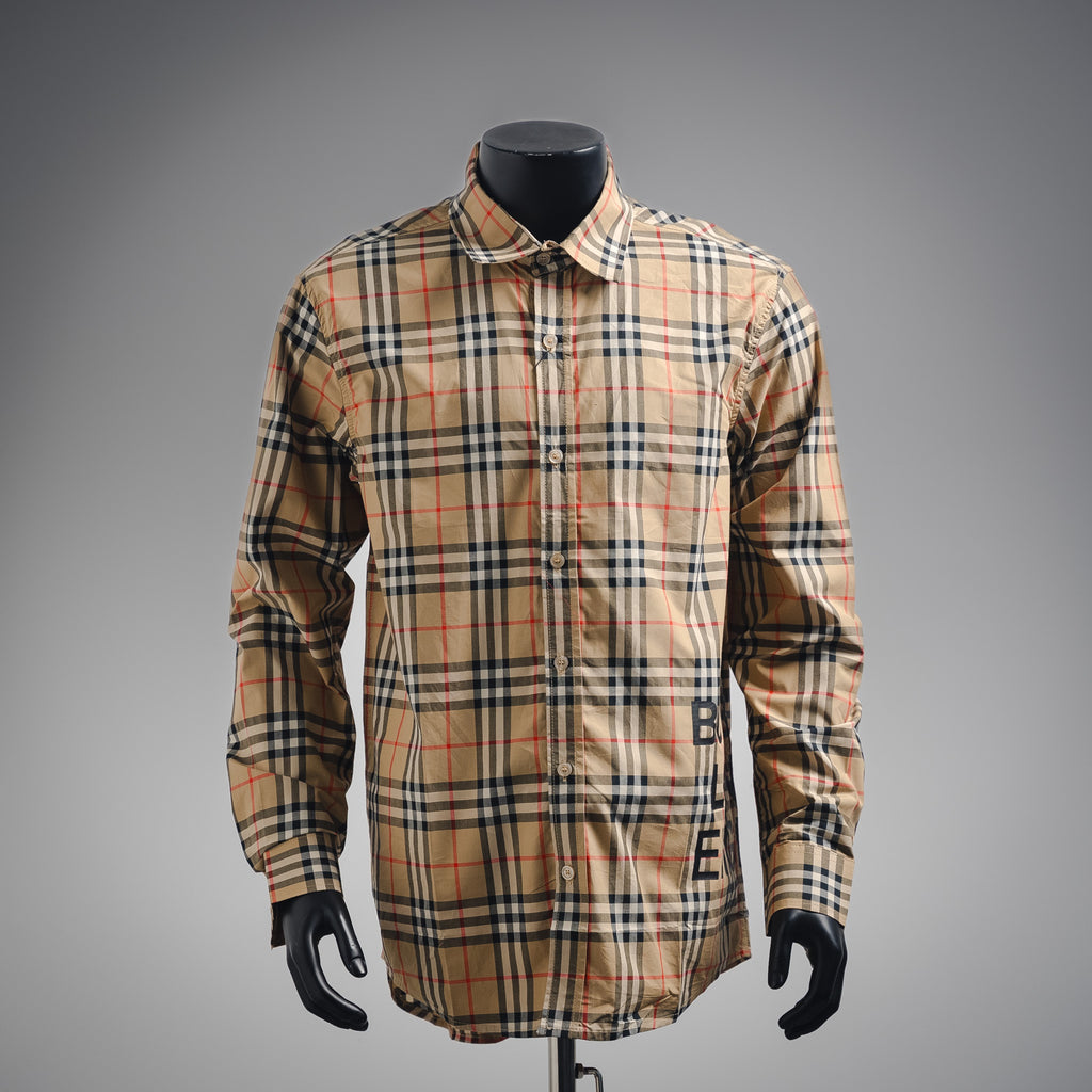 Burberr! Regular Fit Check Cotton Shirt