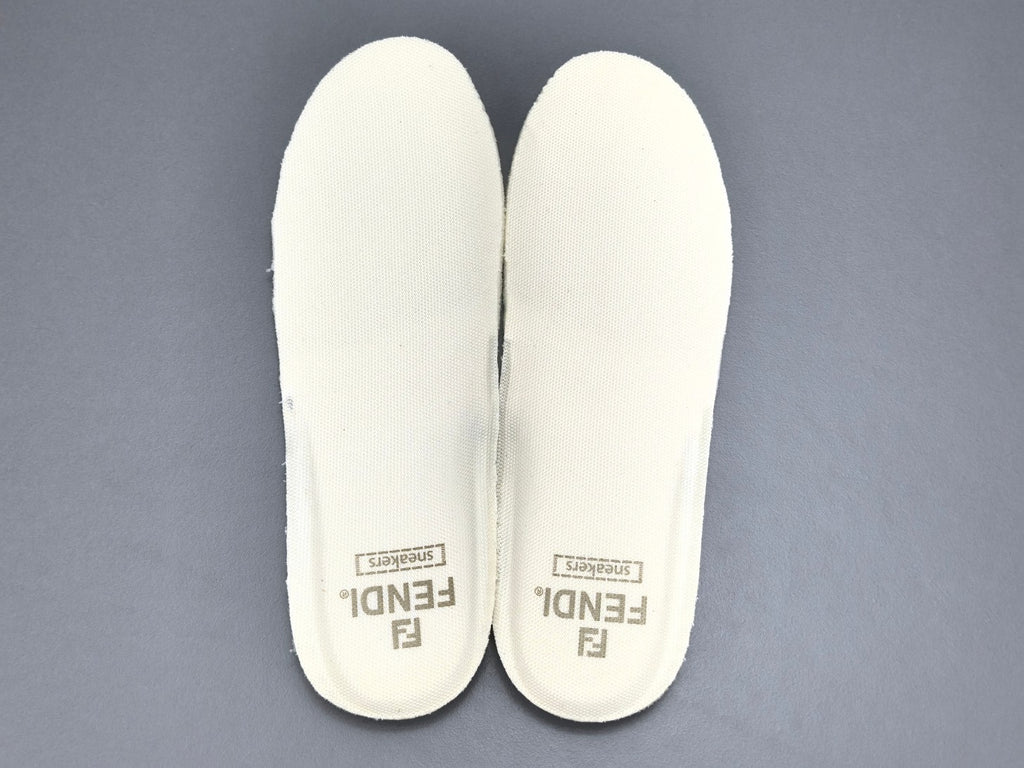 Fend! Match Sneakers FF Jacquard White Suede Fabric Low Tops