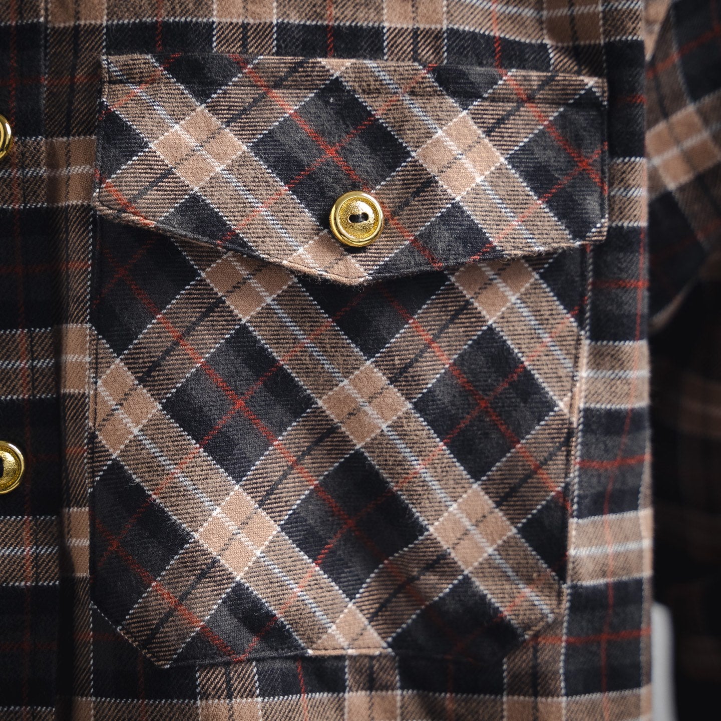 Miu Mi! Brown Wool Tartan Shirt