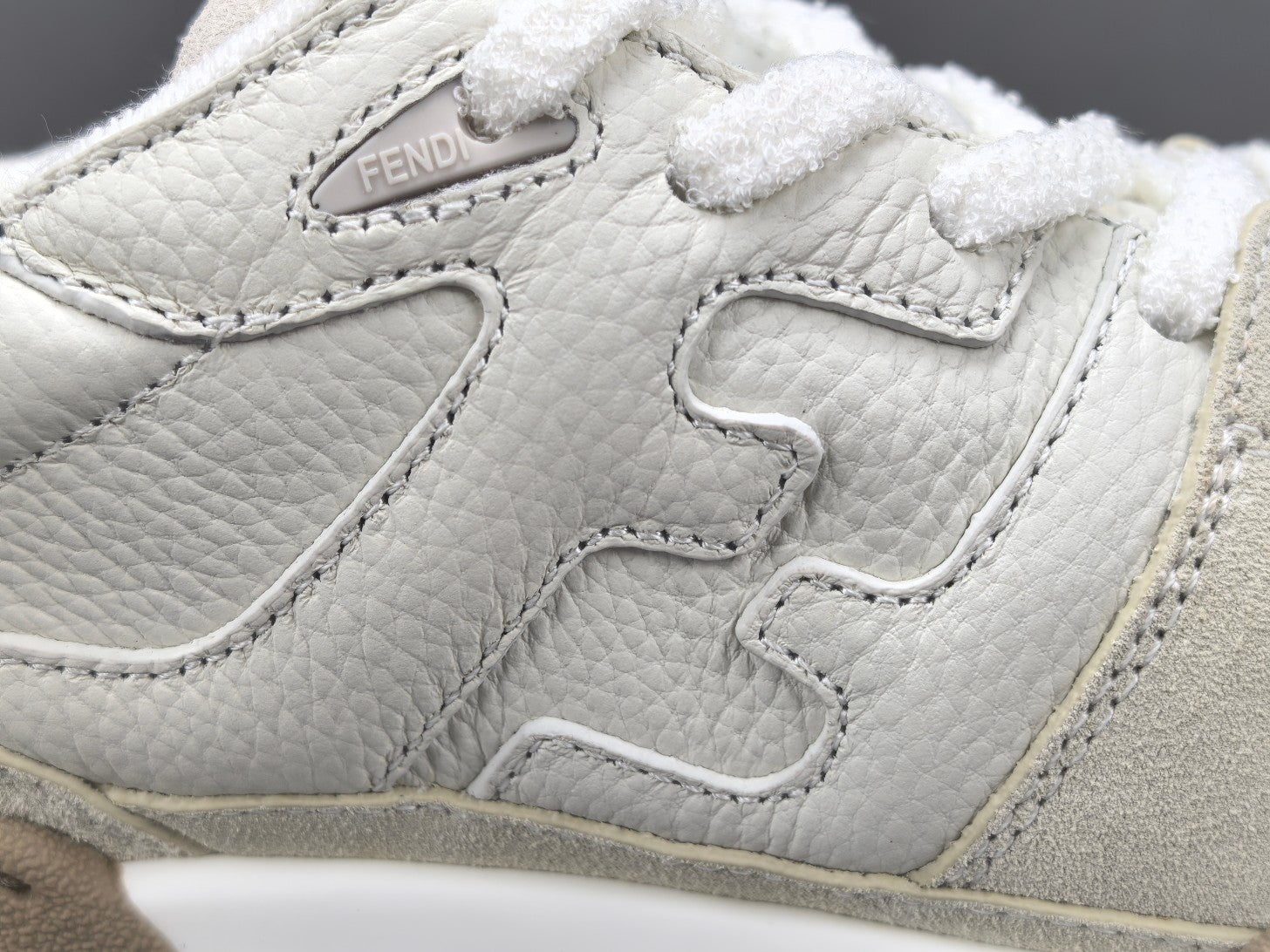 Fend! Match Sneakers White Suede Low Tops