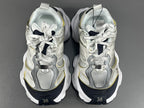 Balenciag! Cargo Round Toe Lace-Up Sneakers in White & gray