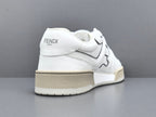 Fend! Match Sneakers FF Jacquard White & Black Suede Fabric Low Tops