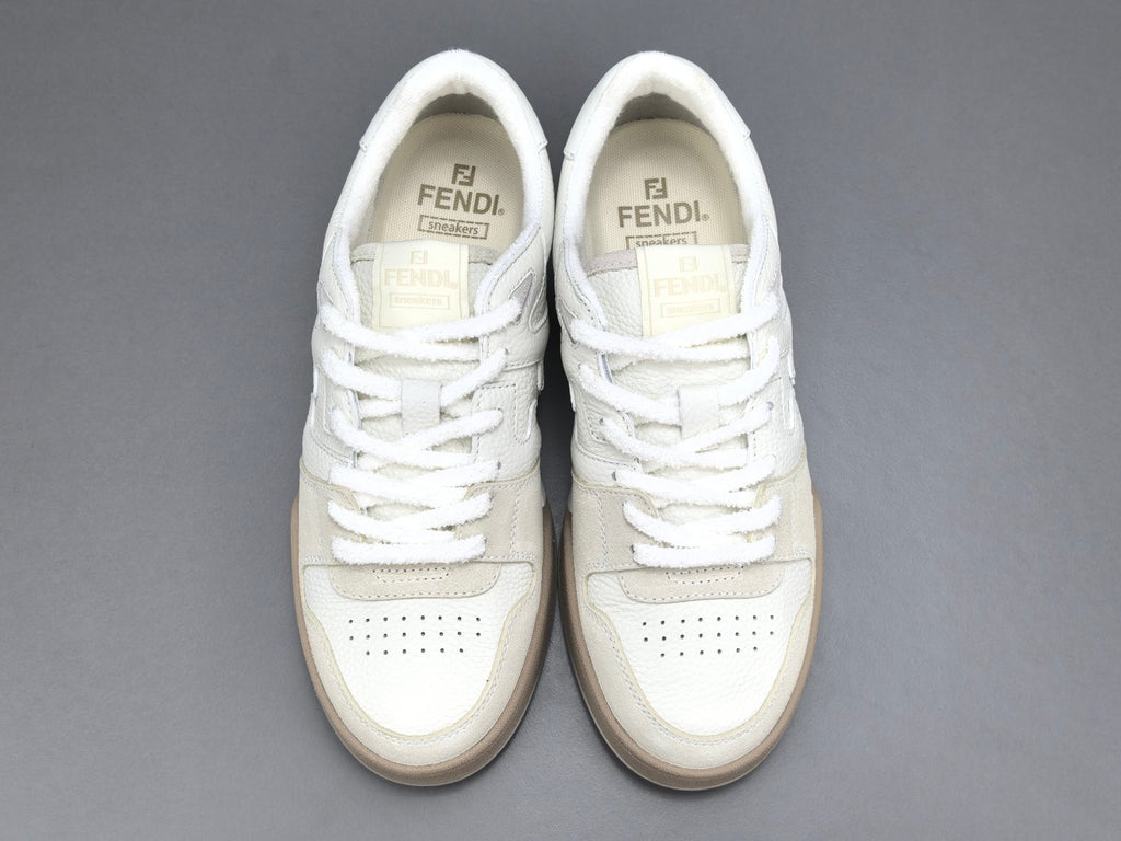 Fend! Match Sneakers White Suede Low Tops
