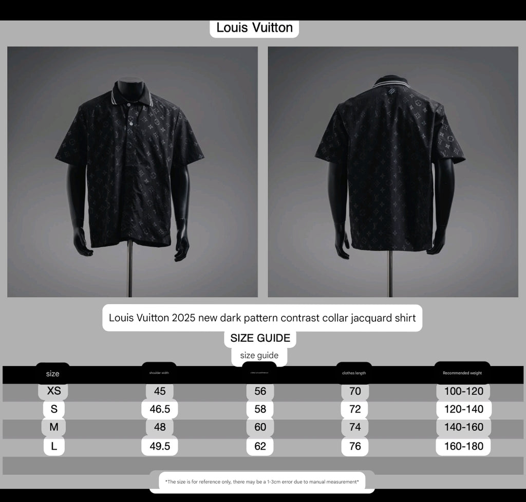 قميص بولو LV Damier Gradient المطبوع من الحرير والقطن بأكمام قصيرة