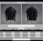 قميص بولو LV Damier Gradient المطبوع من الحرير والقطن بأكمام قصيرة