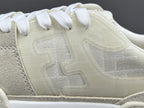 Fend! Match Sneakers FF Jacquard White Suede Fabric Low Tops