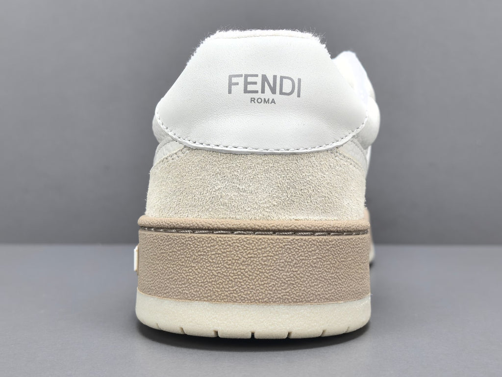 Fend! Match Sneakers White Suede Low Tops